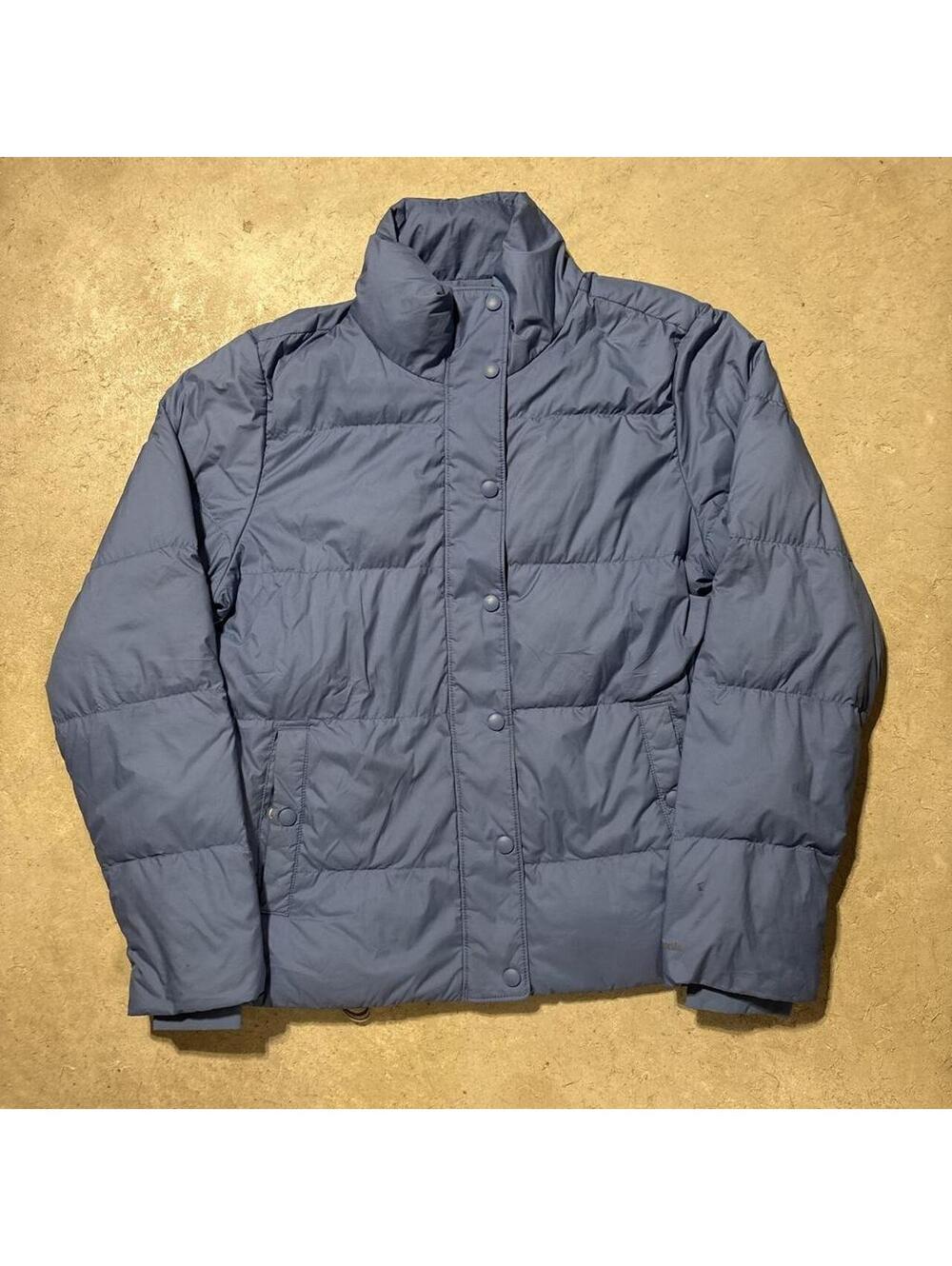 Patagonia Womens L Recycled Down Puffer Jacket Slate Blue Gray Winter Coat